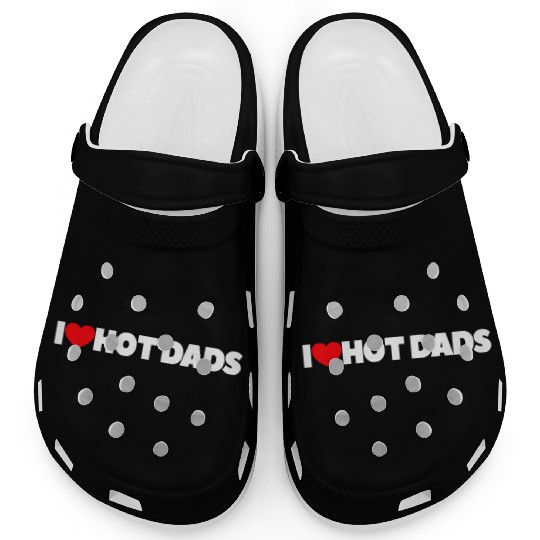 I Love Hot Dads Clogs