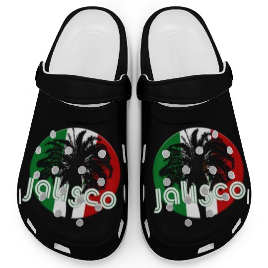 Jalisco Mexico Flag Native Palm Tree Mexican Clogs