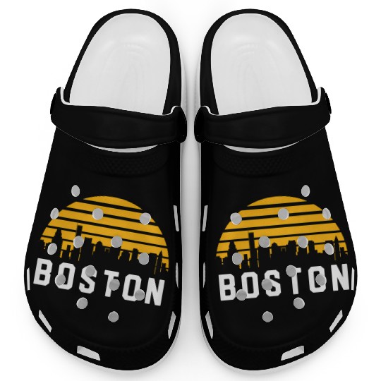 Boston Massachusetts Cityscape Yellow Clogs