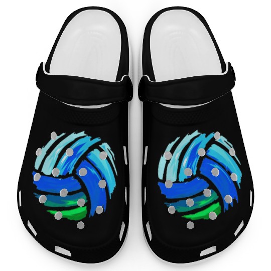 Volleyball Blue Green Best Sports N Clogs