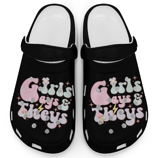 Girls Gays And Theys, LGBT Pride Month Clogs