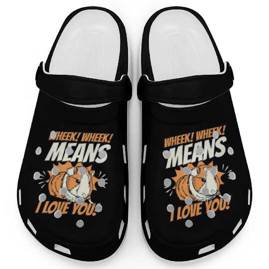 Wheek Means I Love You Cavy Caviidae Long Hair Clogs