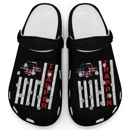 American Flag Trapping For Trappers And Hunters Clogs