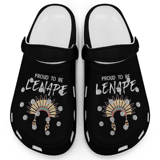 Proud To Be Lenape Delaware Native American Pride Clogs