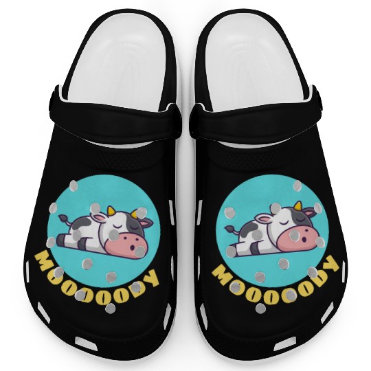 Moody Cow | Cow Pun Clogs