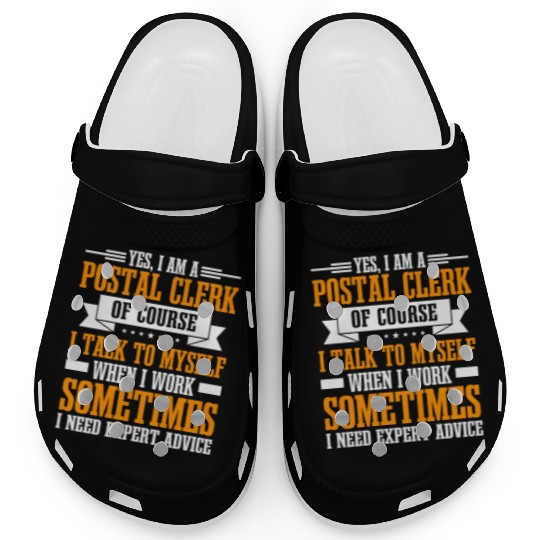 Funny Postal Clerk Costume Clogs
