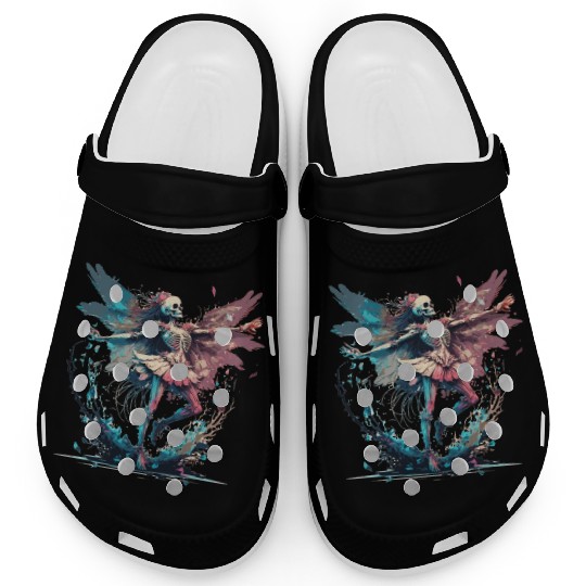 Watercolor Skeleton Fairy Gothic Fairycore Grunge Clogs