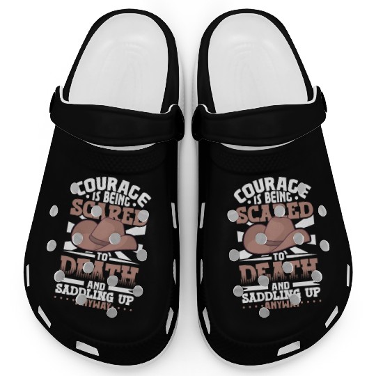 Cowboy Barn Bull Rider Rodeo Country Western Gift Clogs