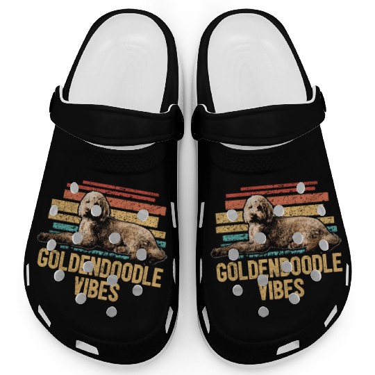 Goldendoodle Vibes Cute Dog Mom Doodle Dog Dad Clogs