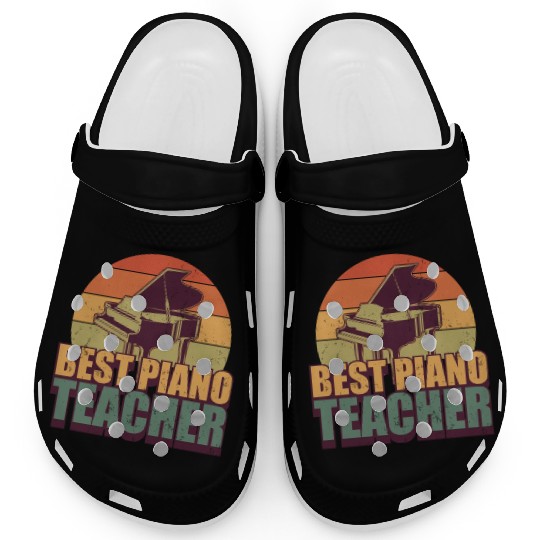 Retro Pianist Best Piano Teacher Clogs