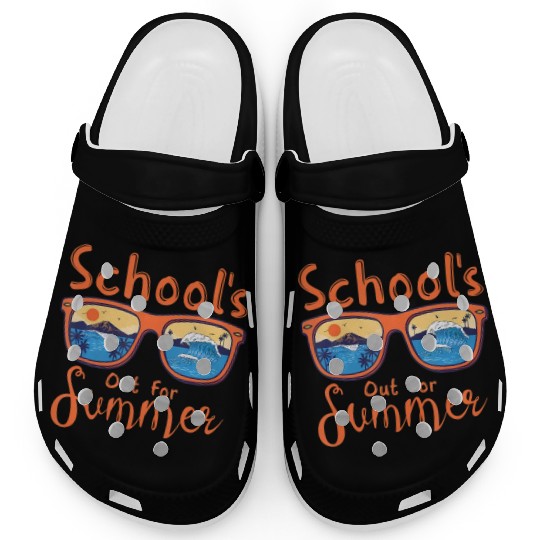 Substitute Teacher Life Hello Summer Tie Dye Summe Clogs