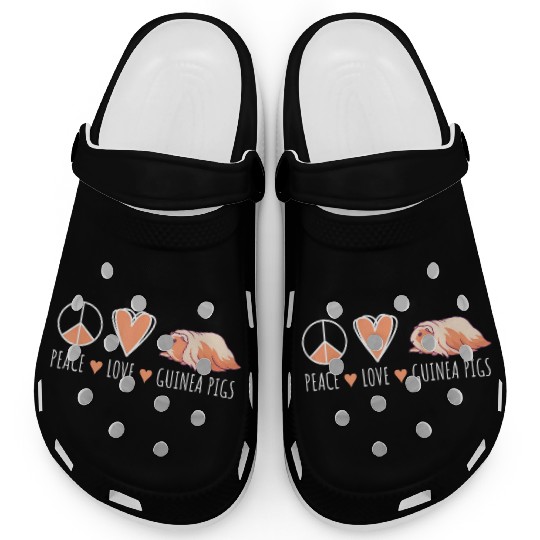 Peace Love Guinea Pig Lover Pet Clogs