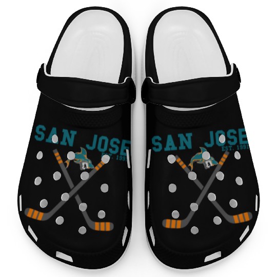 San Jose Sports Team Est 1991 Novelty Athletic Clogs