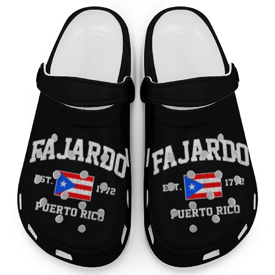 Fajardo Puerto Rico Boricua Flag Athletic Style Clogs