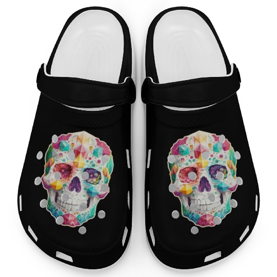 Jeweled Sugar Skull Clogs