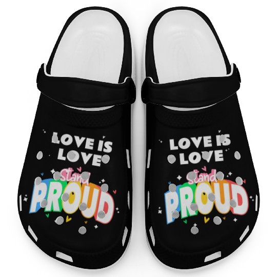 Love is Love Gay Pride Month Transgender Rainbow Clogs