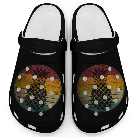 Pineapple Fruit Style 70S 80S Clogs