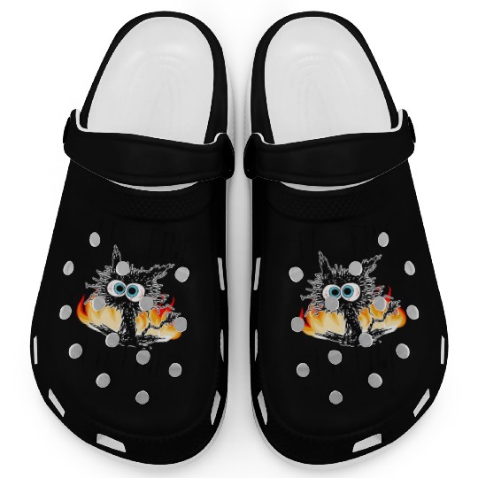 It'S Fine I'M Fine Everything Is Fine Cat Clogs