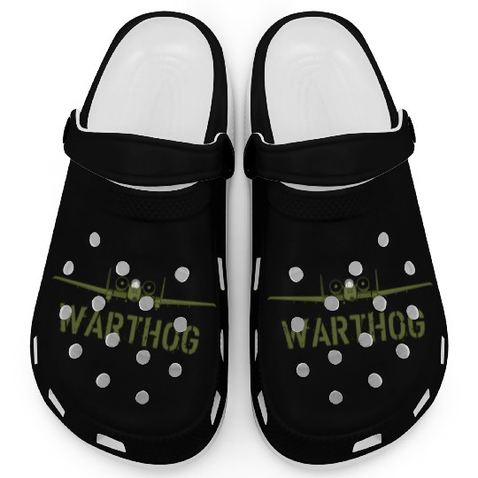 Olive Green A-10 Warthog Art-Usa Military Jets Clogs