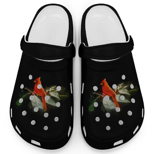 Wild Red Cardinal Bird Clogs