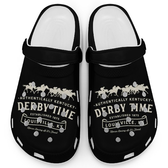 Derby Time Louisville Kentucky Horse Racing Clogs