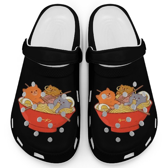 Kawaii Anime Cat Japanese Ramen Noodle Clogs