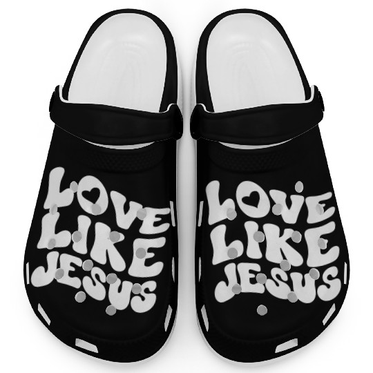 Catholic Christian Love Like Jesus Preppy Groovy Clogs