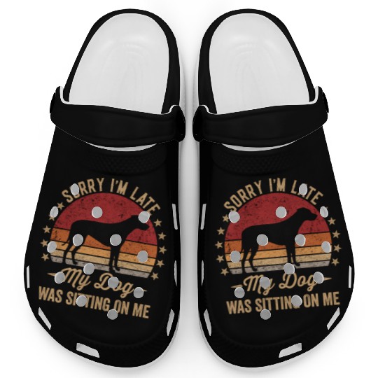 Sorry I'M Late My Dog Was Sitting On Me Rhodesian Clogs