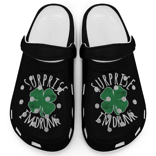 Surprise I'M Drunk Shamrock St Patrick'S Day Clogs