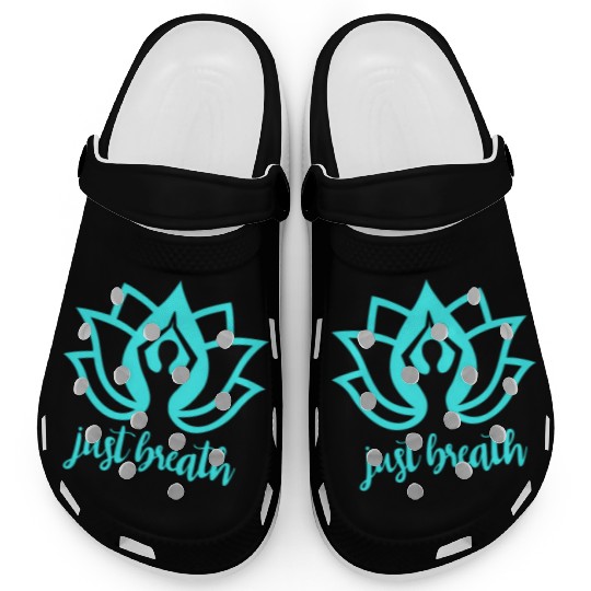 Just Breath Yoga Namaste Zen Lotus Clogs
