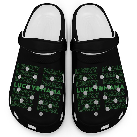 Lucky Mama Shamrock St Patric Day Clogs