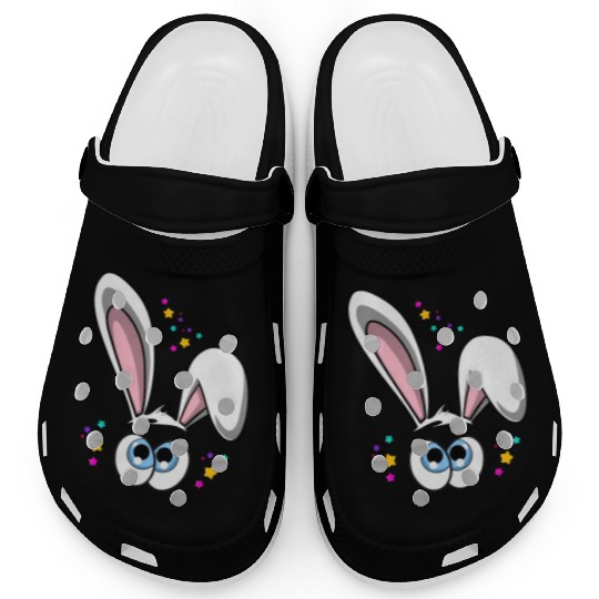 Easter Bunny With Eyes Clogs