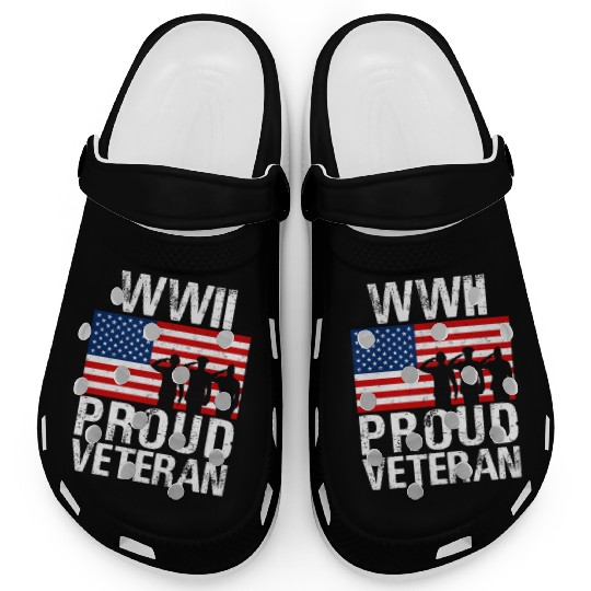 Proud Wwii World War Ii Veteran For Military Clogs