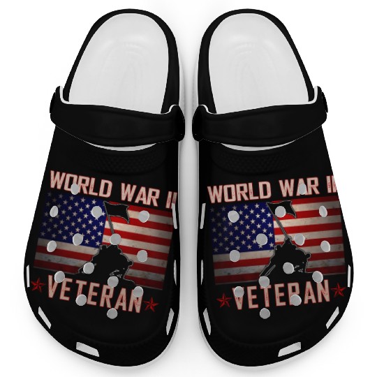American Patriot Wwii Veteran Military World War Clogs