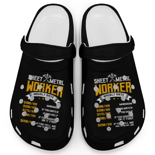 Sheet Metal Worker On Back Of Clogs