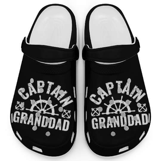 Captain Granddad Boat Owner Lake Boating Father'S Clogs