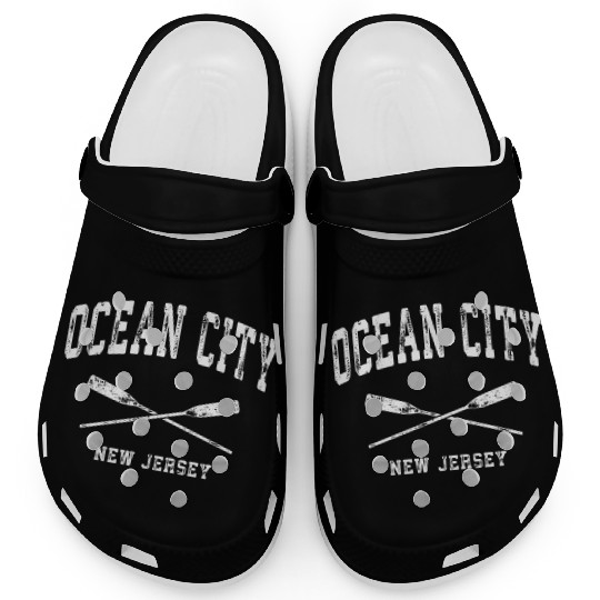 Ocean City New Jersey Nautical Crossed Oars Clogs