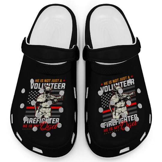Proud Firefighter In A Fire Brigade Or Proud Clogs