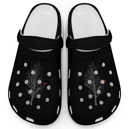 Winter Tree W Cardinal Bird Clogs