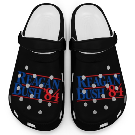 Reagan Bush '84 Republican Clogs