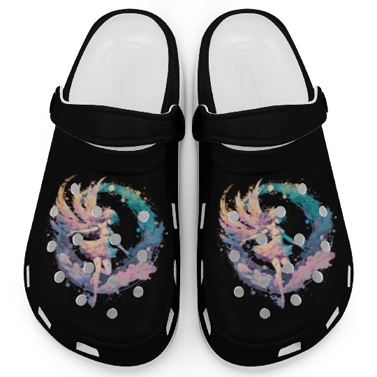 Watercolor Fairy Painting Fairycore Pastel Goth Bu Clogs