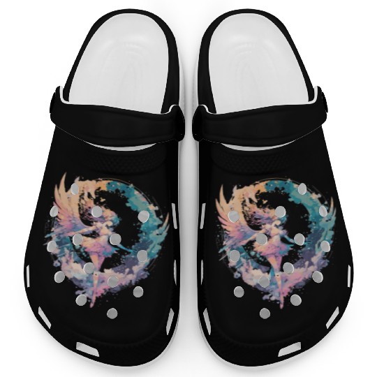 Watercolor Fairy Girls Fairycore Pastel Goth Butte Clogs