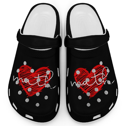 Math Heart - Math Teacher Heart Clogs
