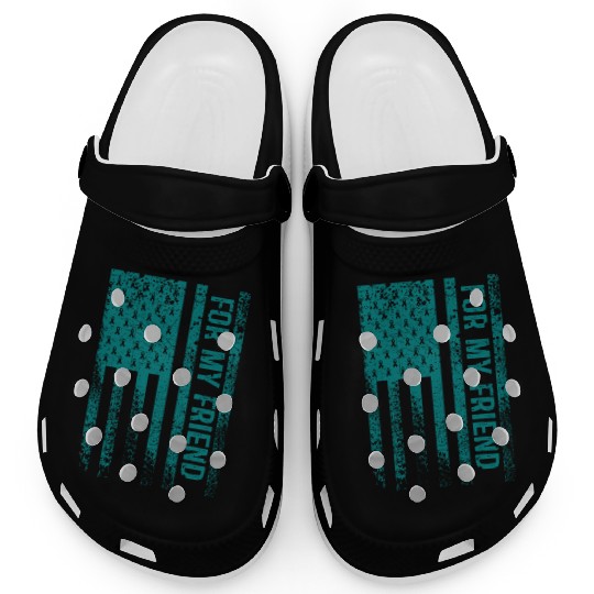 For My Friend Ovarian Cancer Awareness Clogs