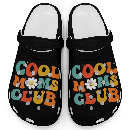 Cool Moms Club Groovy Hippie Theme Mother Day Clogs