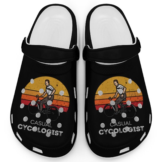 Casual Cycologist Retro Sunset Cycling Clogs
