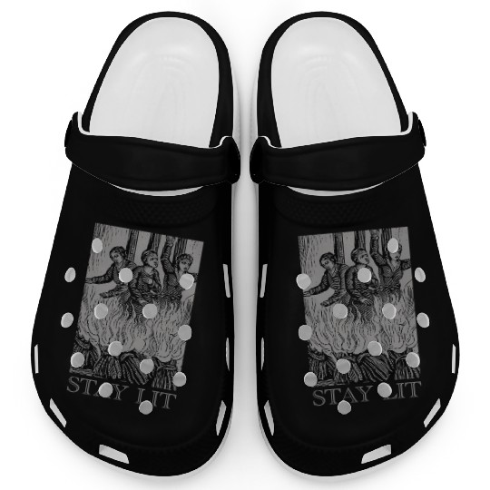 Stay Lit Occult Satan Witch Unholy Baphomet Tarot Clogs