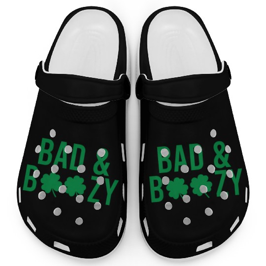 Bad And Boozy Irish St Patrick Day Drinking Clogs