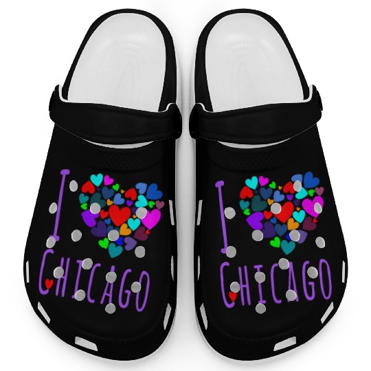 I Love Chicago Heart City Of Chicago Clogs