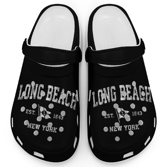 Long Beach Ny Nautical Boat Anchor Flag Sports Clogs